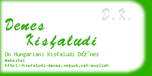 denes kisfaludi business card